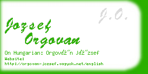 jozsef orgovan business card